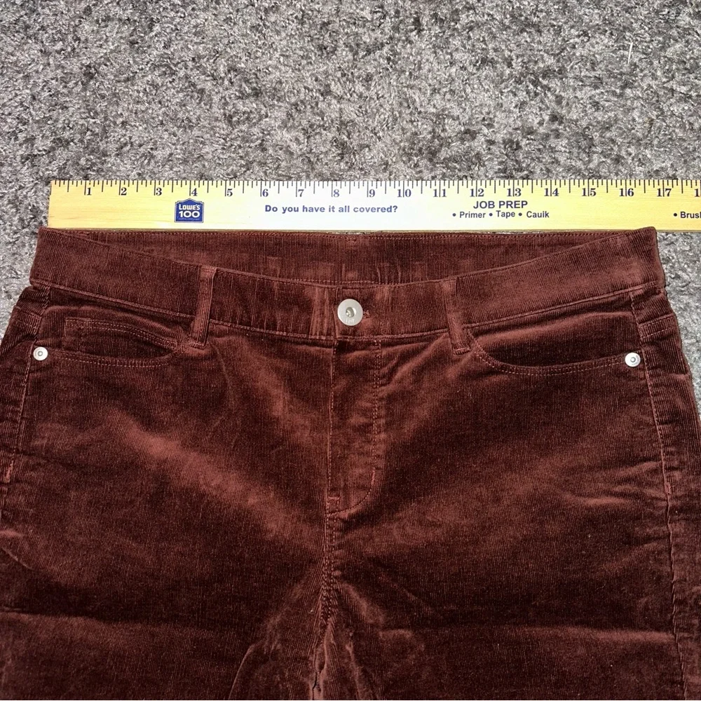 J. Jill Pants Med Petite Dark Redwood Corduroy Authentic Fit Pull On Jeans NWT - Picture 8 of 9
